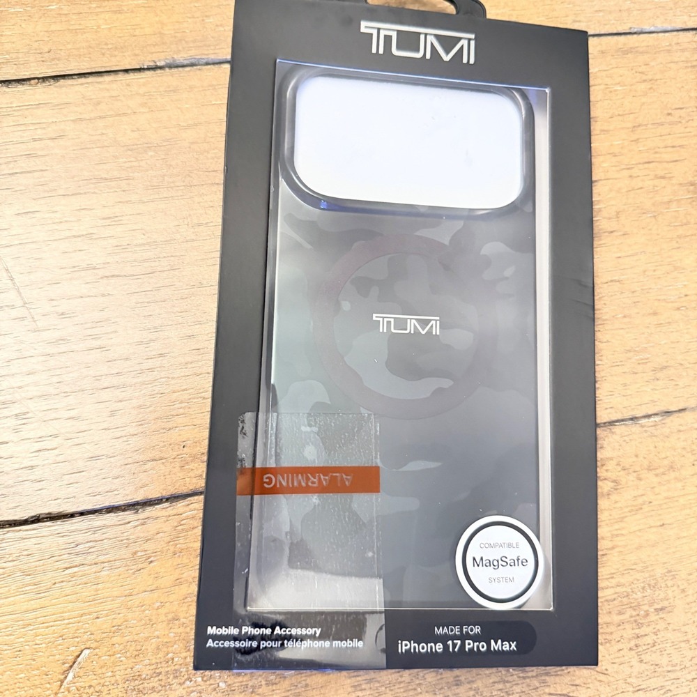 Tumi iPhone 17 Pro Max Case Gray Camo New MagSafe Slim Protective Cover - Picture 2 of 4